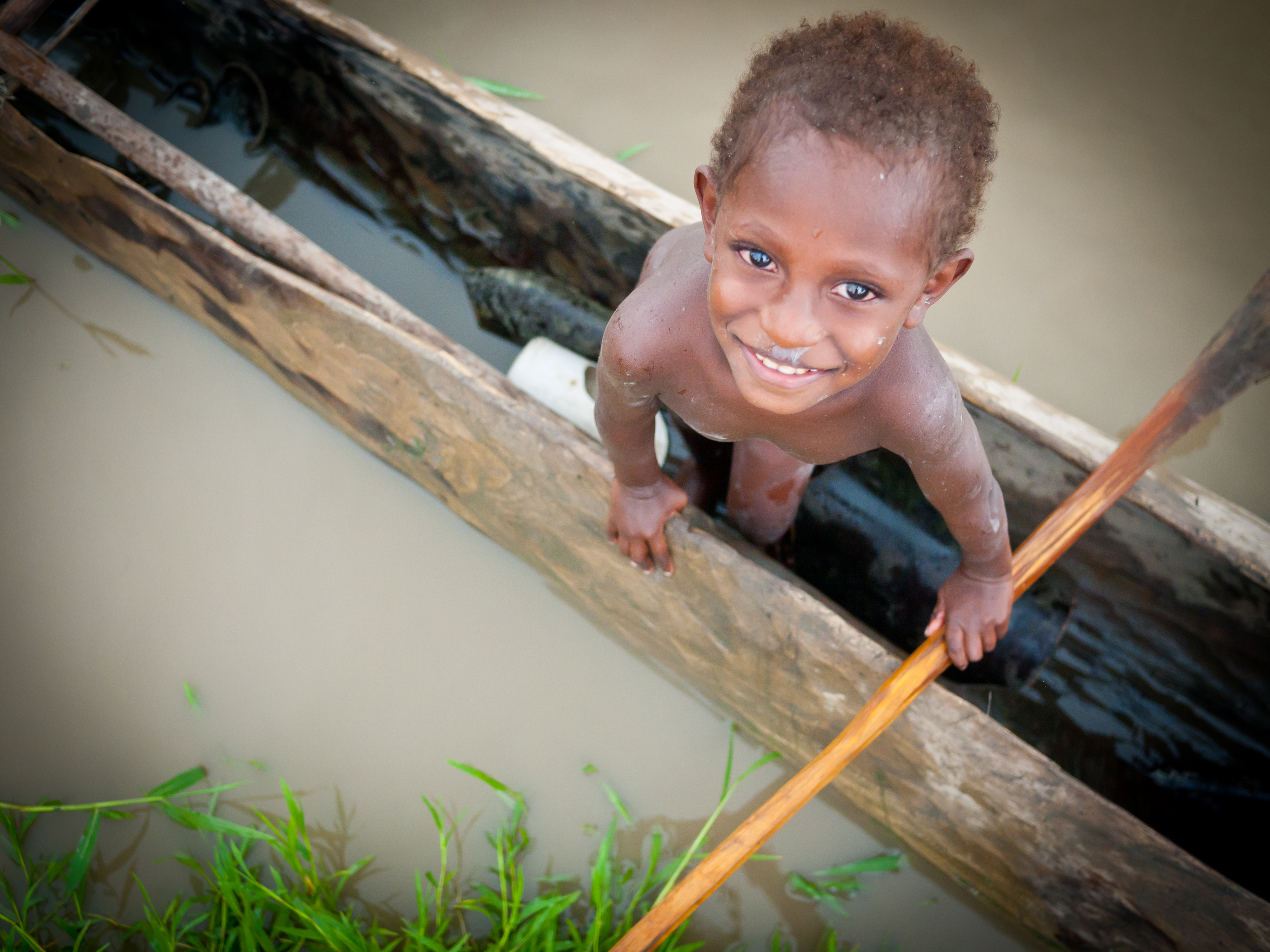 png child in canoe