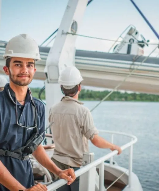 Crew member aboard the MV YWAM PNG