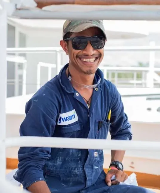 Deckhand aboard the MV YWAM PNG