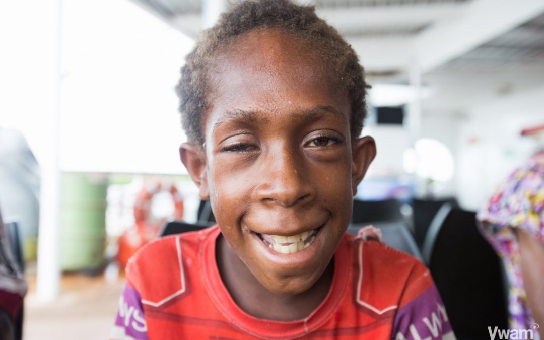 Peter receives cataract surgery at 11 years of age